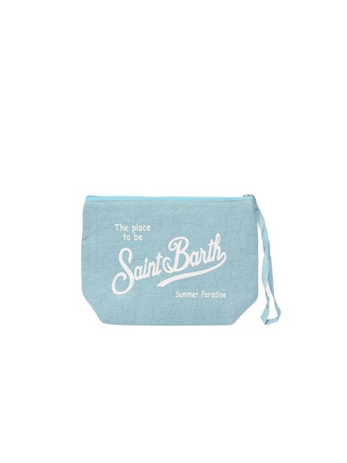 Pochette Aline Linen in lino Azzurro Mc2 Saint Barth | ALI000400555L